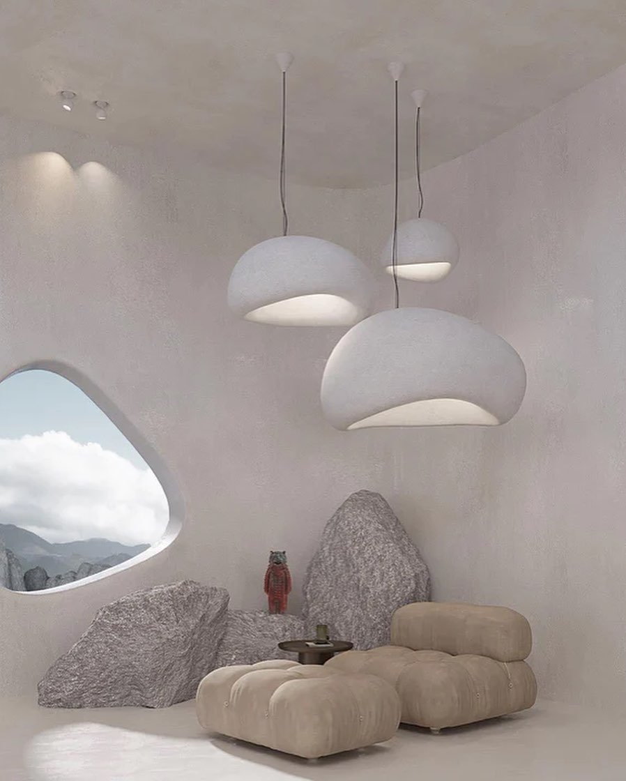 Minimalist stone Pendant Lights