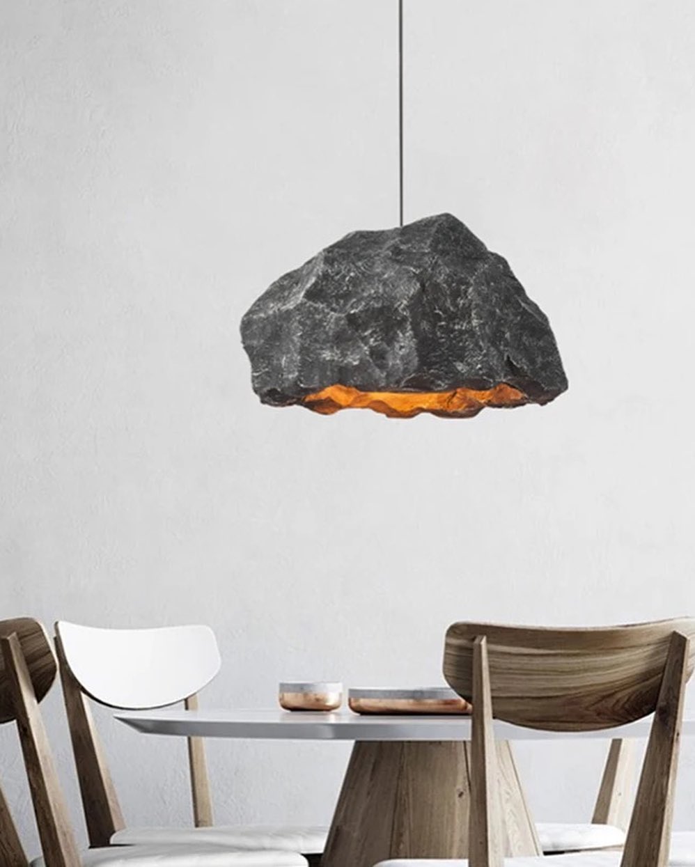 Rock-Inspired Pendant Lights