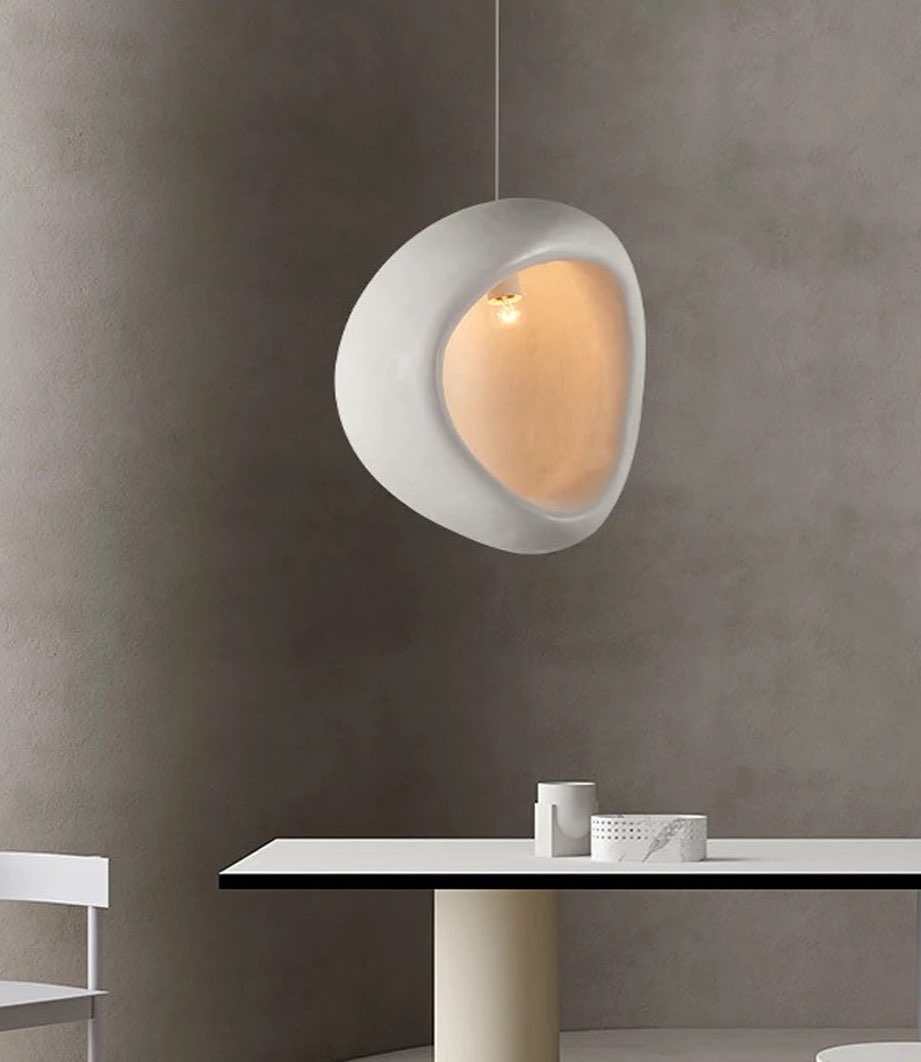 Abstract White Ceramic Pendant Light