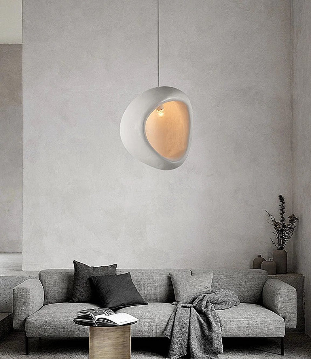 Abstract White Ceramic Pendant Light