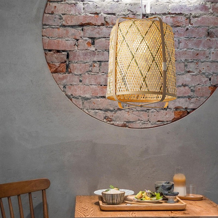 Handwoven Bamboo Pendant Light