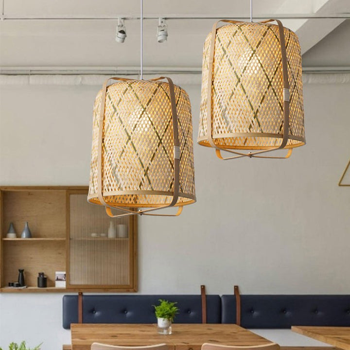 Handwoven Bamboo Pendant Light