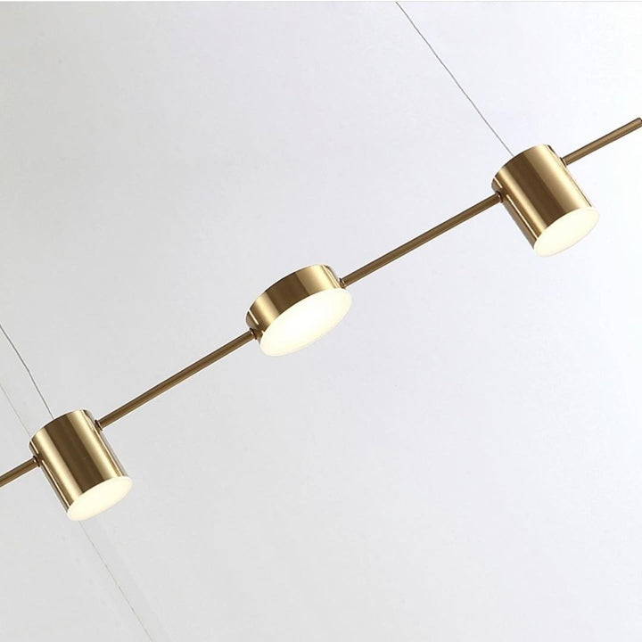 Minimalist Gold Linear Chandelier