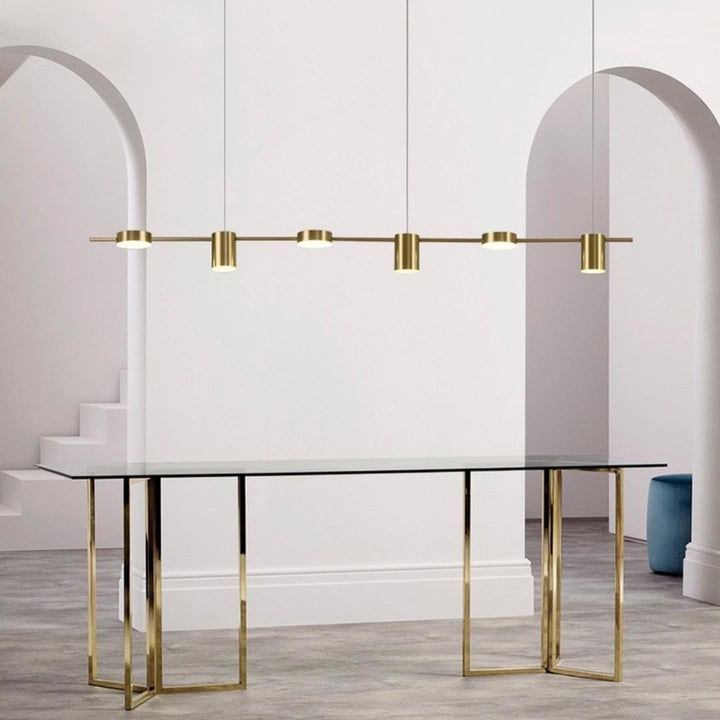 Minimalist Gold Linear Chandelier