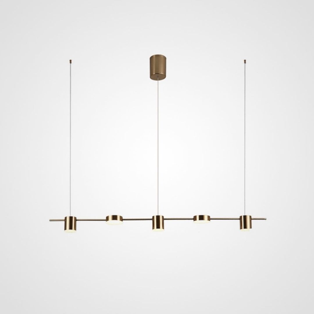 Minimalist Gold Linear Chandelier