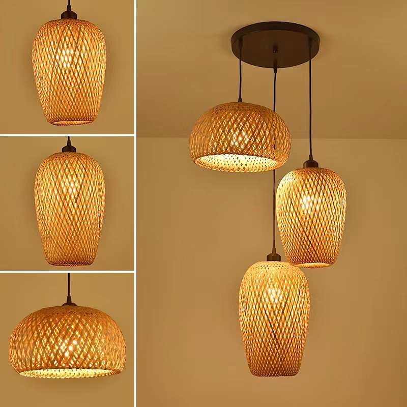 Woven Bamboo Pendant Light