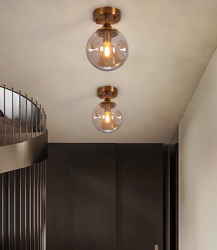 Modern Glass Globe Ceiling Light