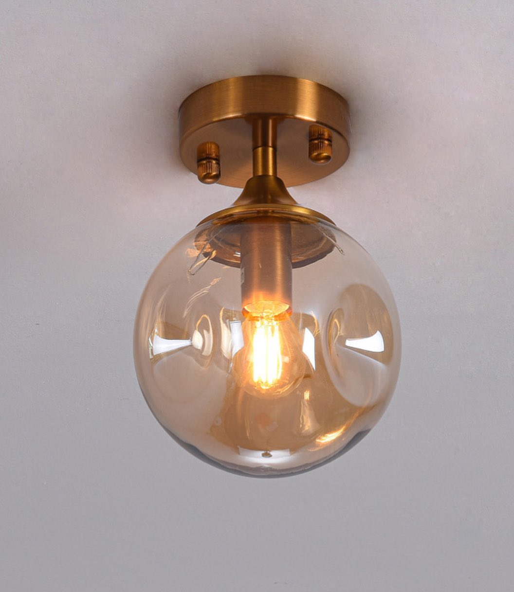 Modern Glass Globe Ceiling Light