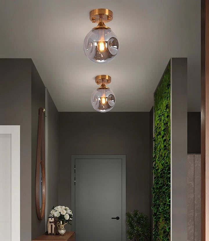 Modern Glass Globe Ceiling Light