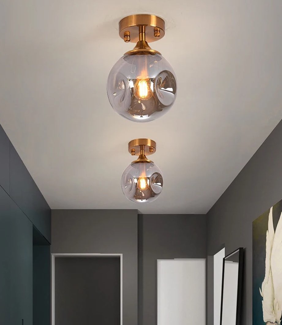 Modern Glass Globe Ceiling Light