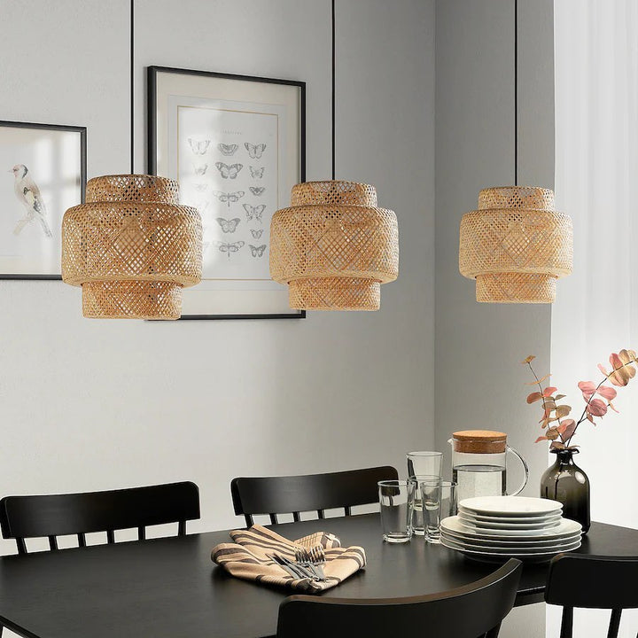 Handwoven Bamboo Pendant Light