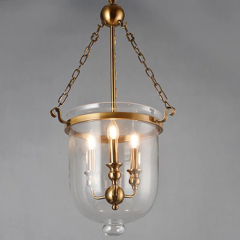 Vintage Glass Hanging Light