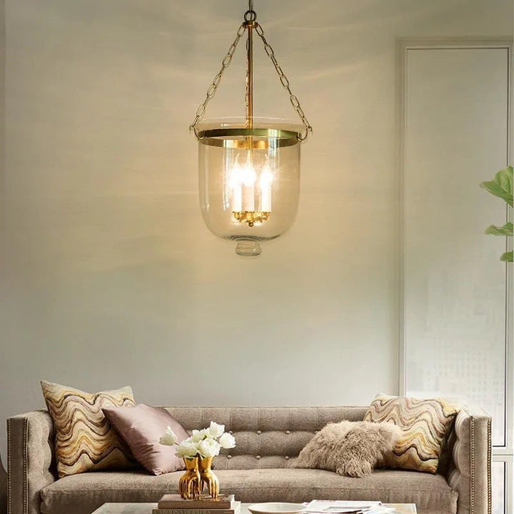 Vintage Glass Hanging Light