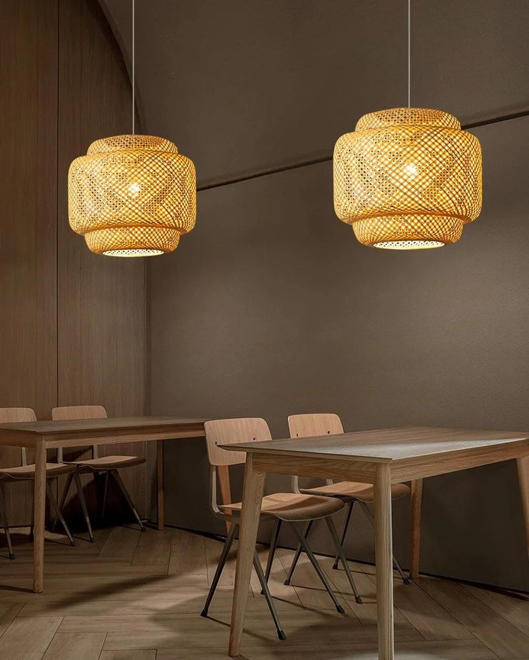 Natural Rattan Dining Lights