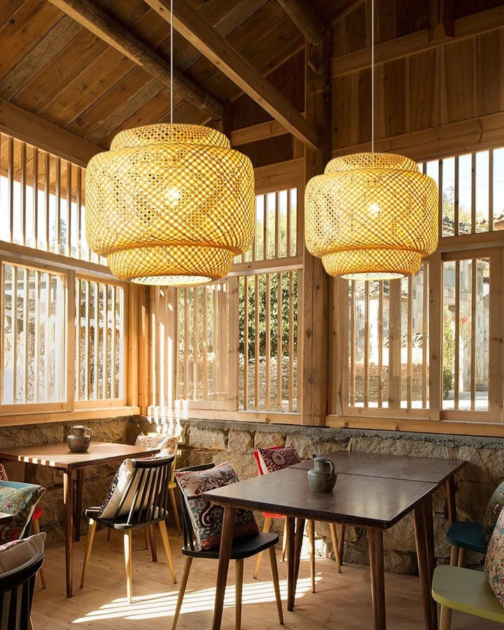 Natural Rattan Dining Lights