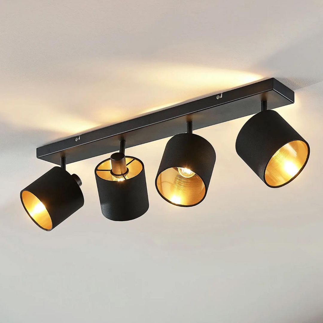 Sleek Four-Light Ceiling Fixture