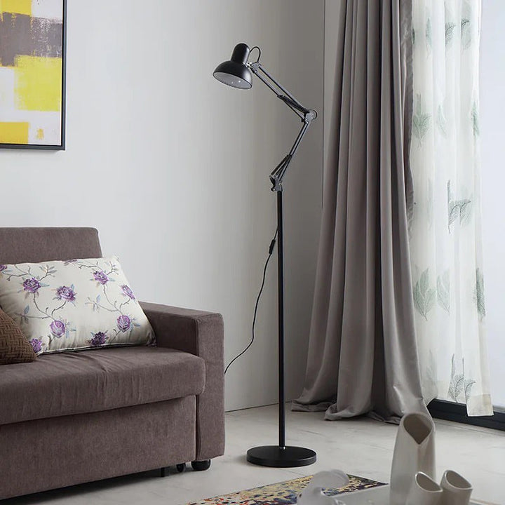 Adjustable Task Floor Lamp with Black Finish