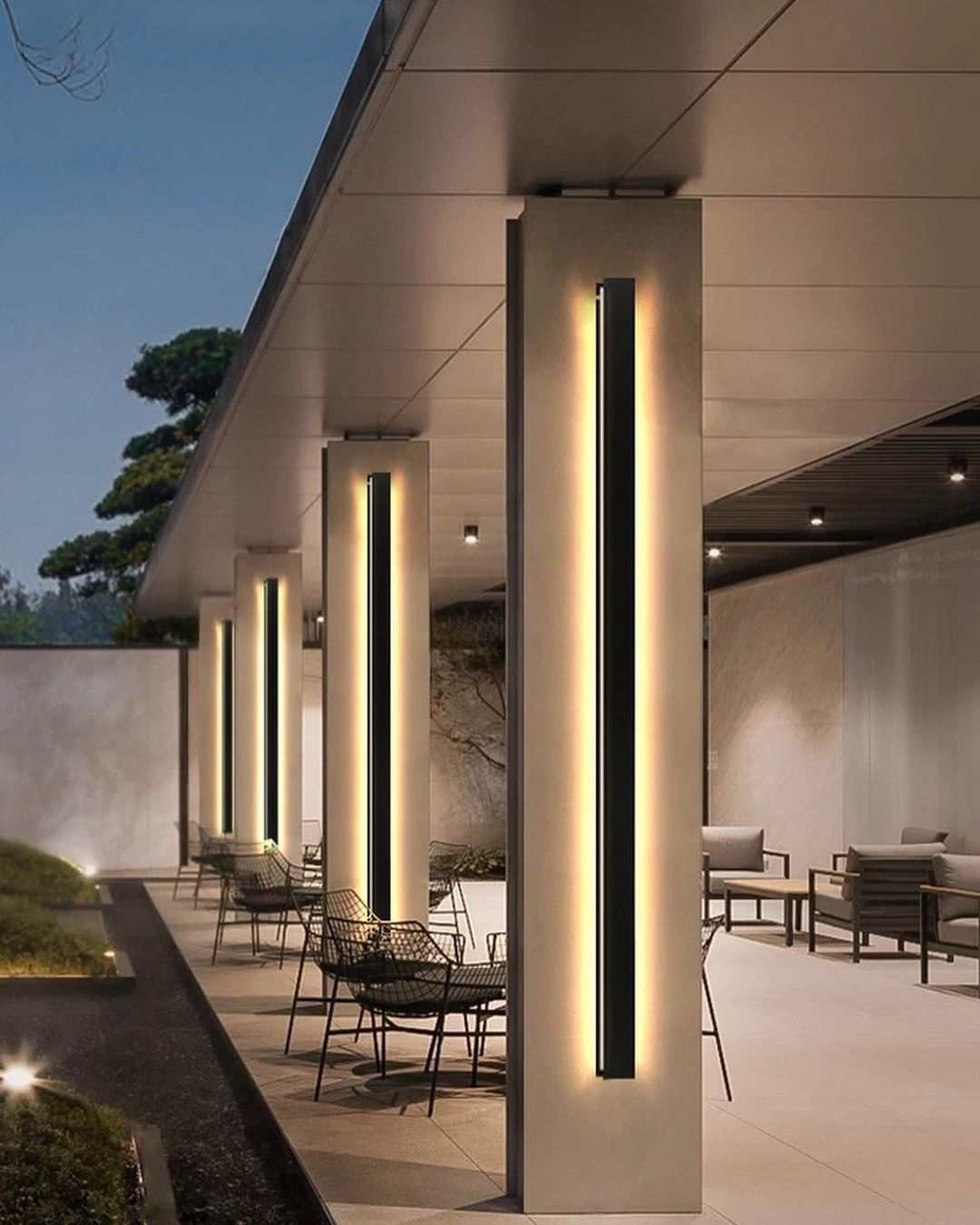 Outdoor LED Column LightingElegant outdoor column lighting, ideal for ...