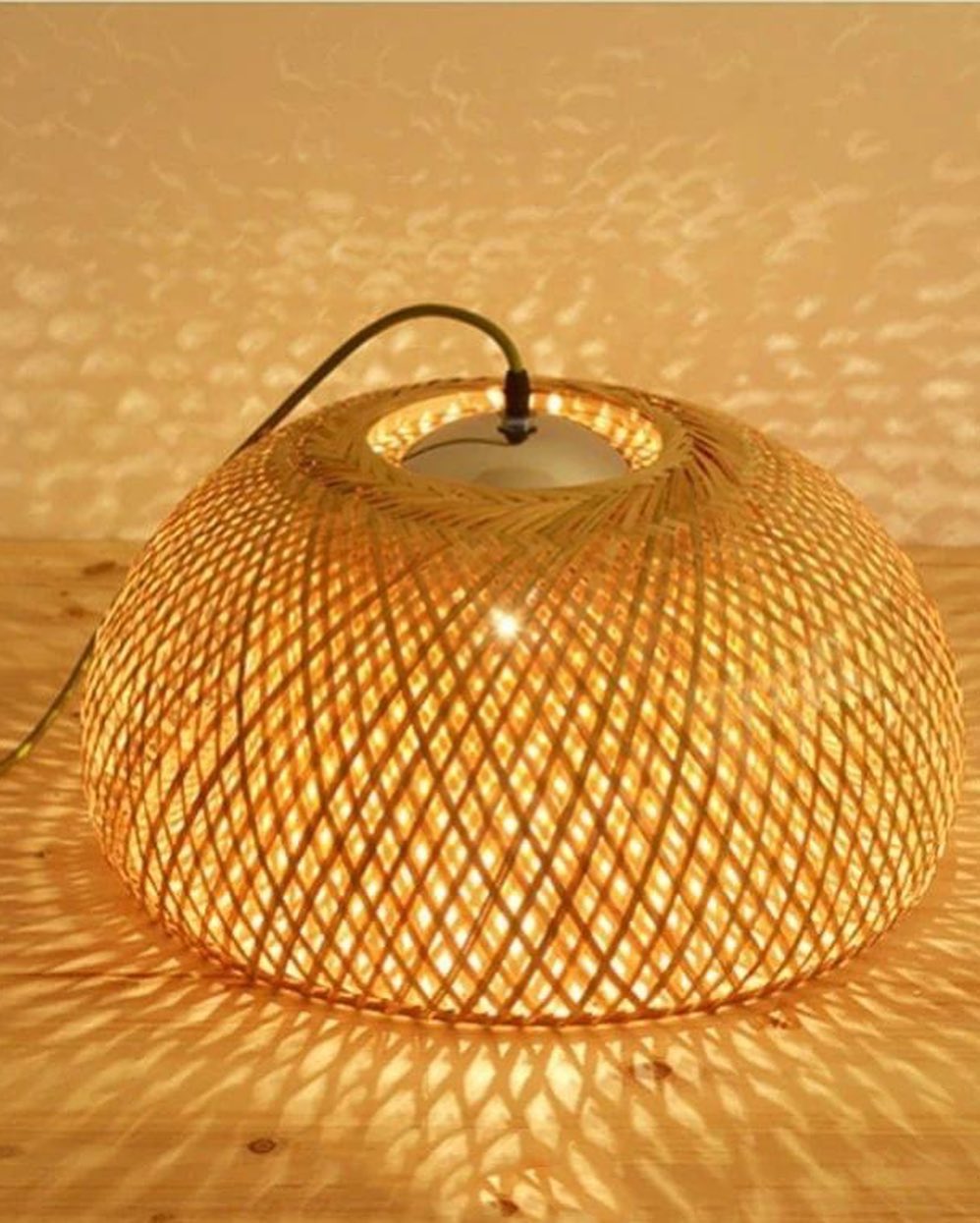 Bamboo Double Layer Hanging Pendant