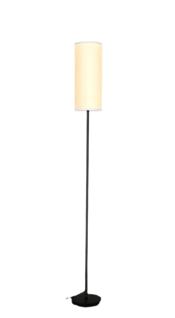 Sleek Cylindrical Shade Floor Lamp with Soft Ambient Lighting