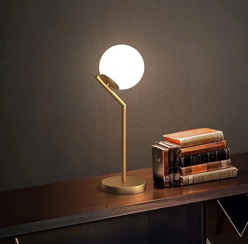 Modern Table Lamp with Brass Finish