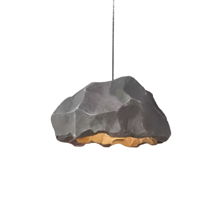 Rock-inspired Pendant Light with Natural Textures