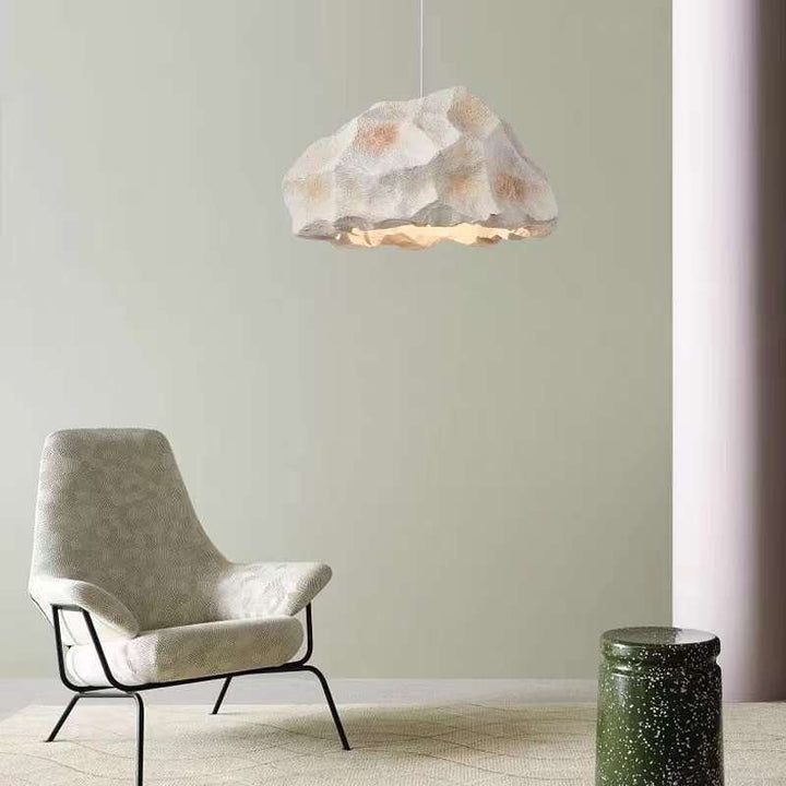 Rock-inspired Pendant Light with Natural Textures