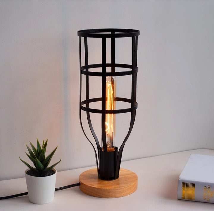 Industrial Cage Table Lamp