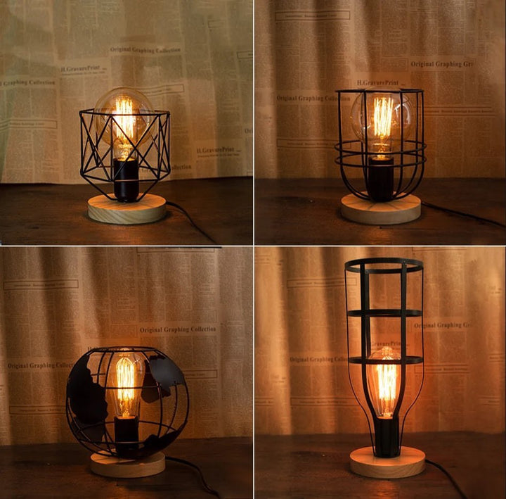 Industrial Cage Table Lamp