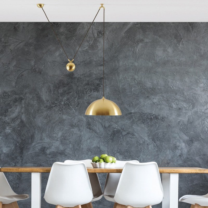 Double Gold Pendant Light