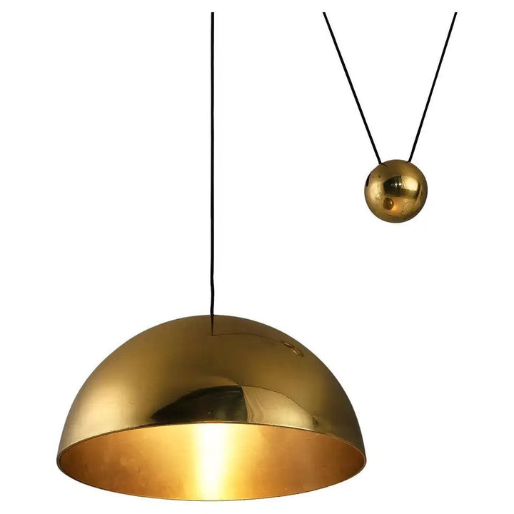 Double Gold Pendant Light