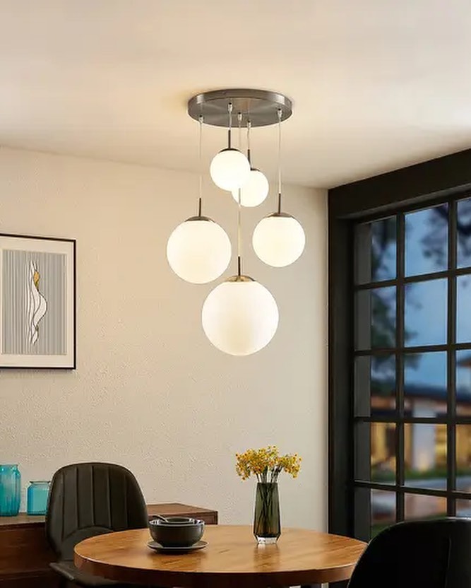 Contemporary Globe Lighting Cluster