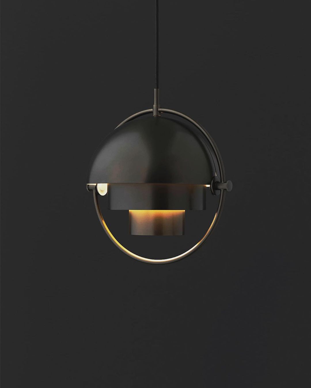 Modern Industrial Hanging Pendant Light with Matte Black Finish