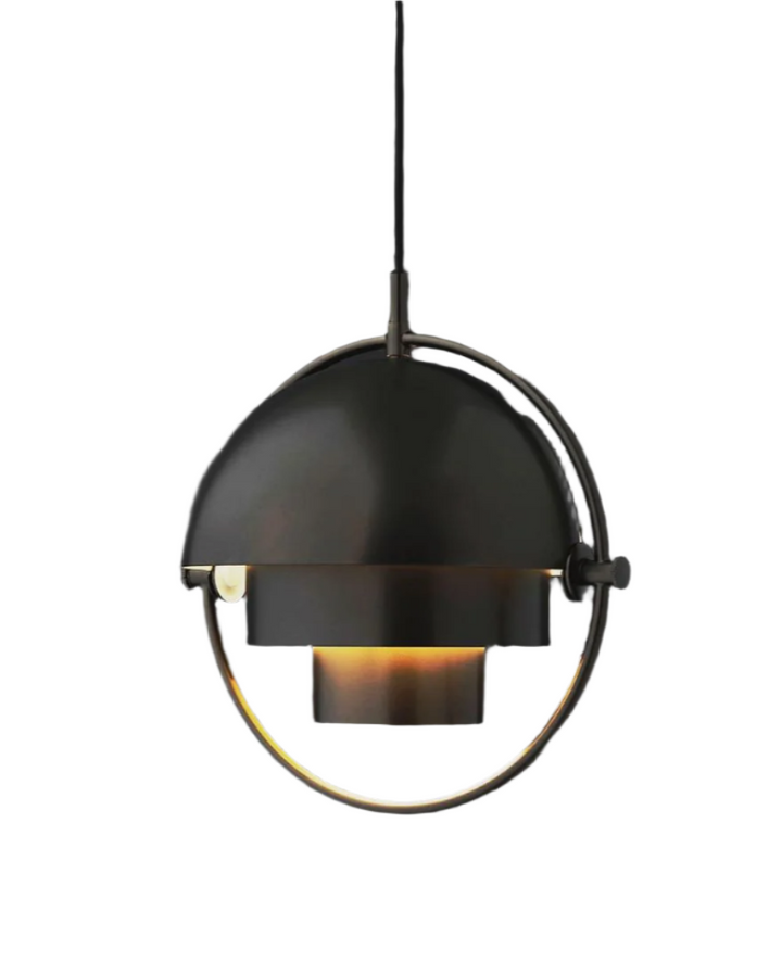 Modern Industrial Hanging Pendant Light with Matte Black Finish