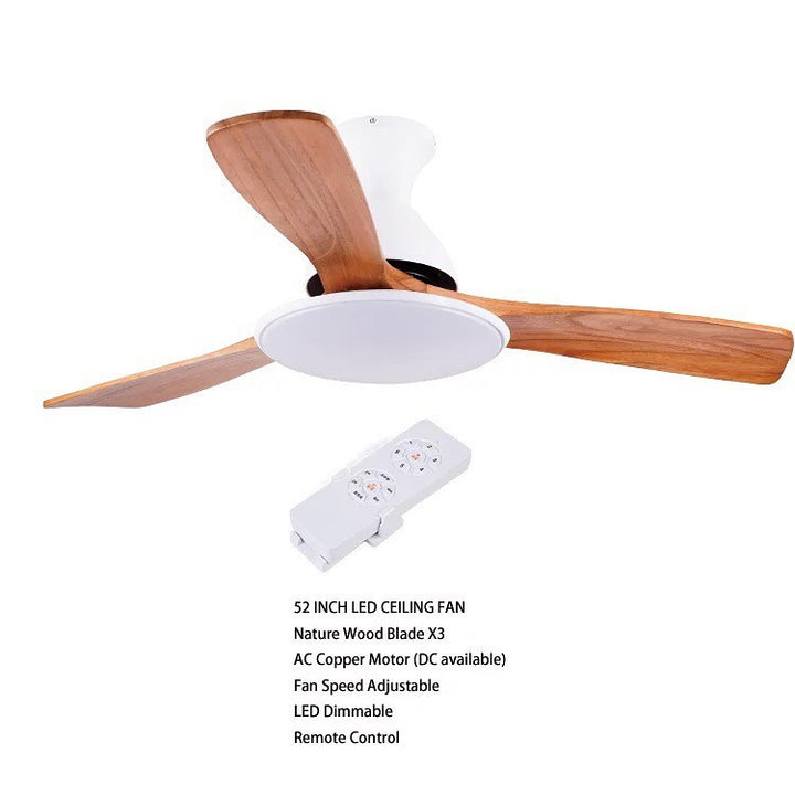 Wood Finish Ceiling Fan