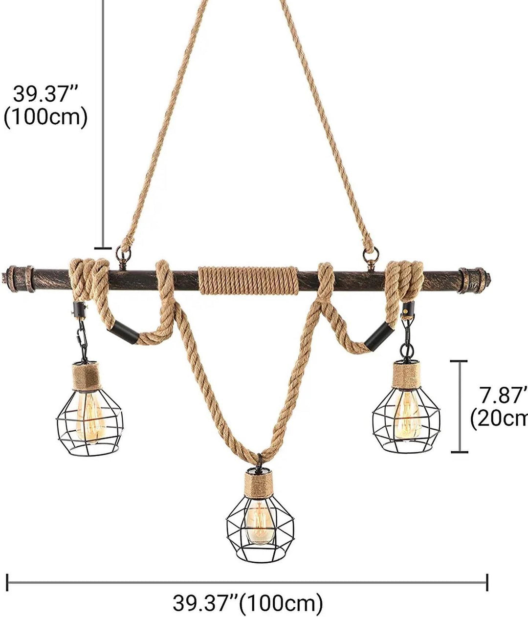 Vintage Rope Pendant Lamp