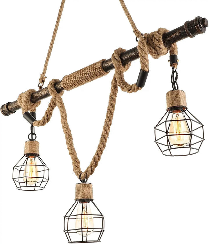 Vintage Rope Pendant Lamp