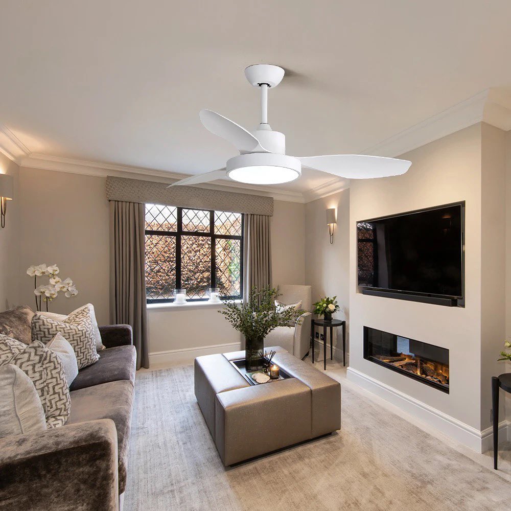 Modern White Ceiling Fan