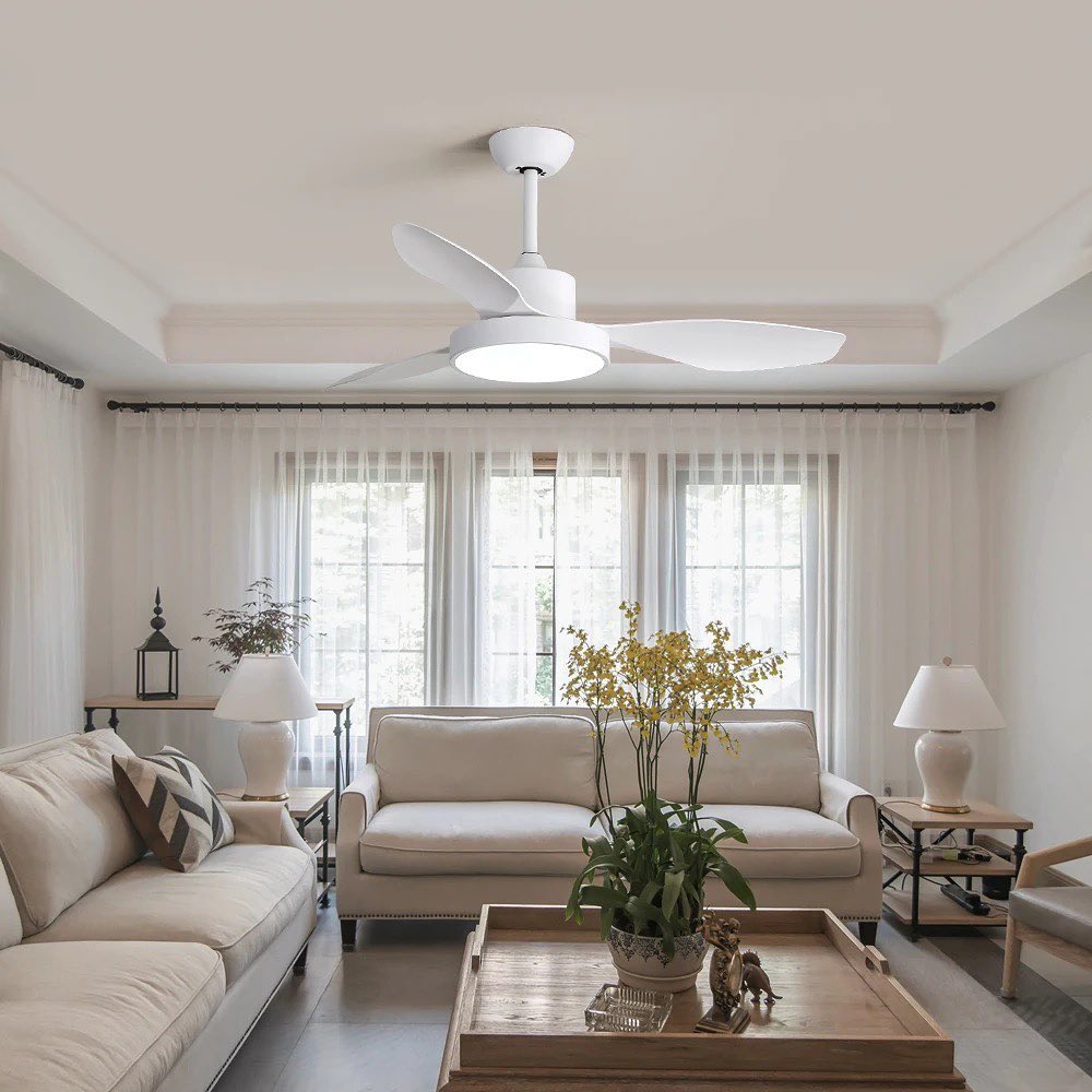 Modern White Ceiling Fan