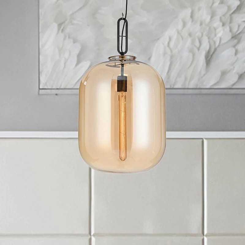 Amber Glass Pendant Light