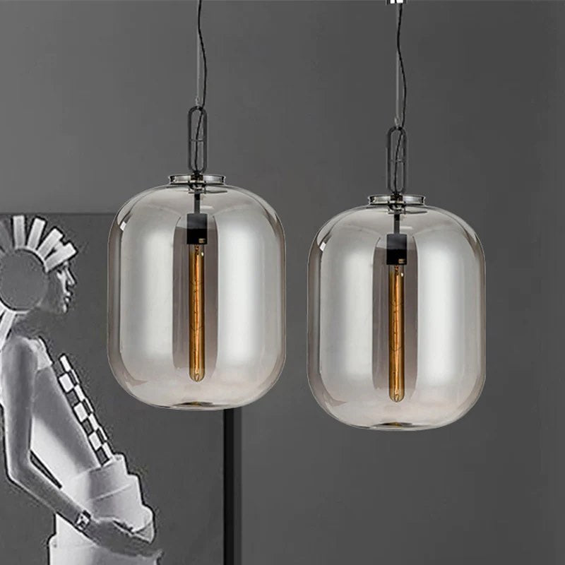 Amber Glass Pendant Light