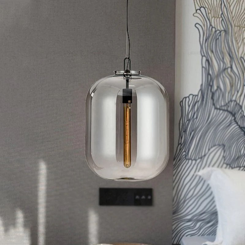 Amber Glass Pendant Light