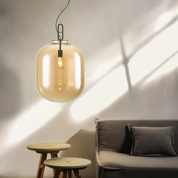 Amber Glass Pendant Light