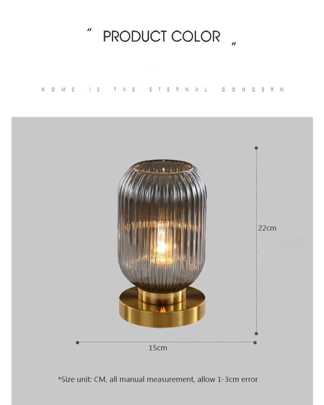 Gold Glass Table Lamp