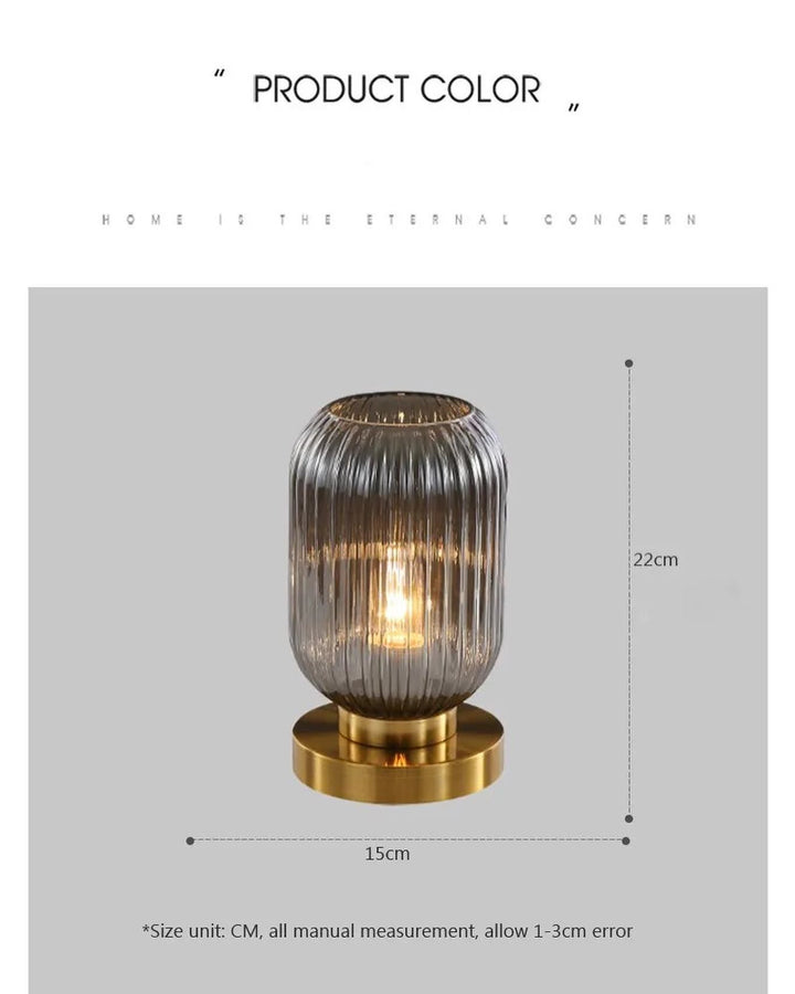 Gold Glass Table Lamp