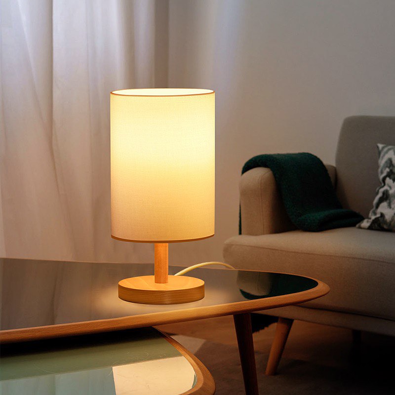 Warm Wooden Table Lamp