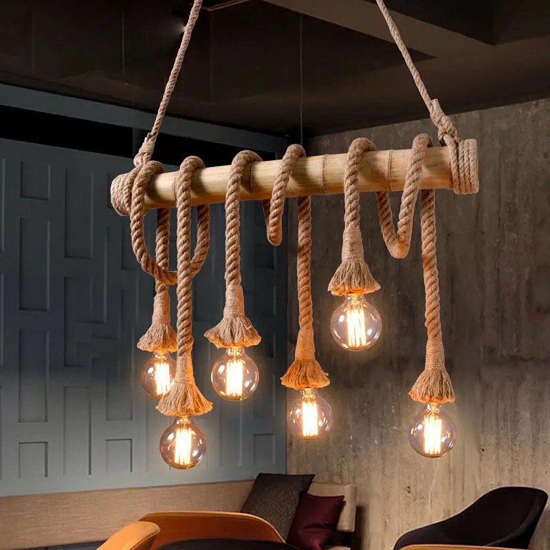 Rope Wheel Chandelier