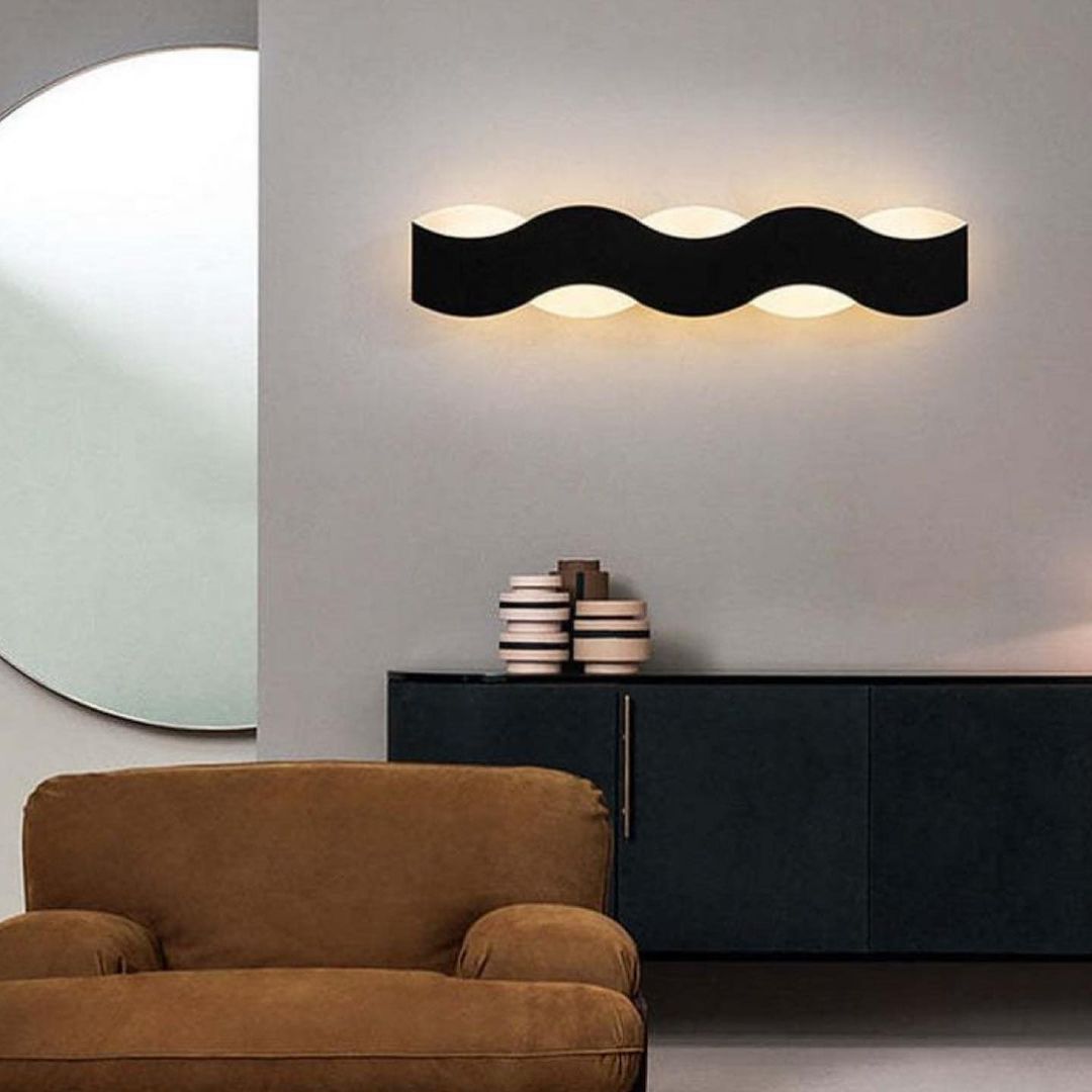 Modern Wall Light with Wave Design