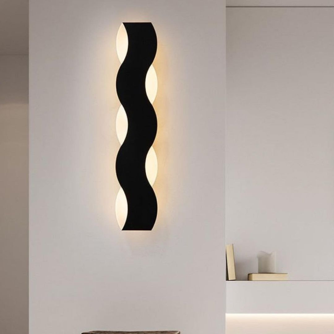 Modern Wall Light with Wave Design