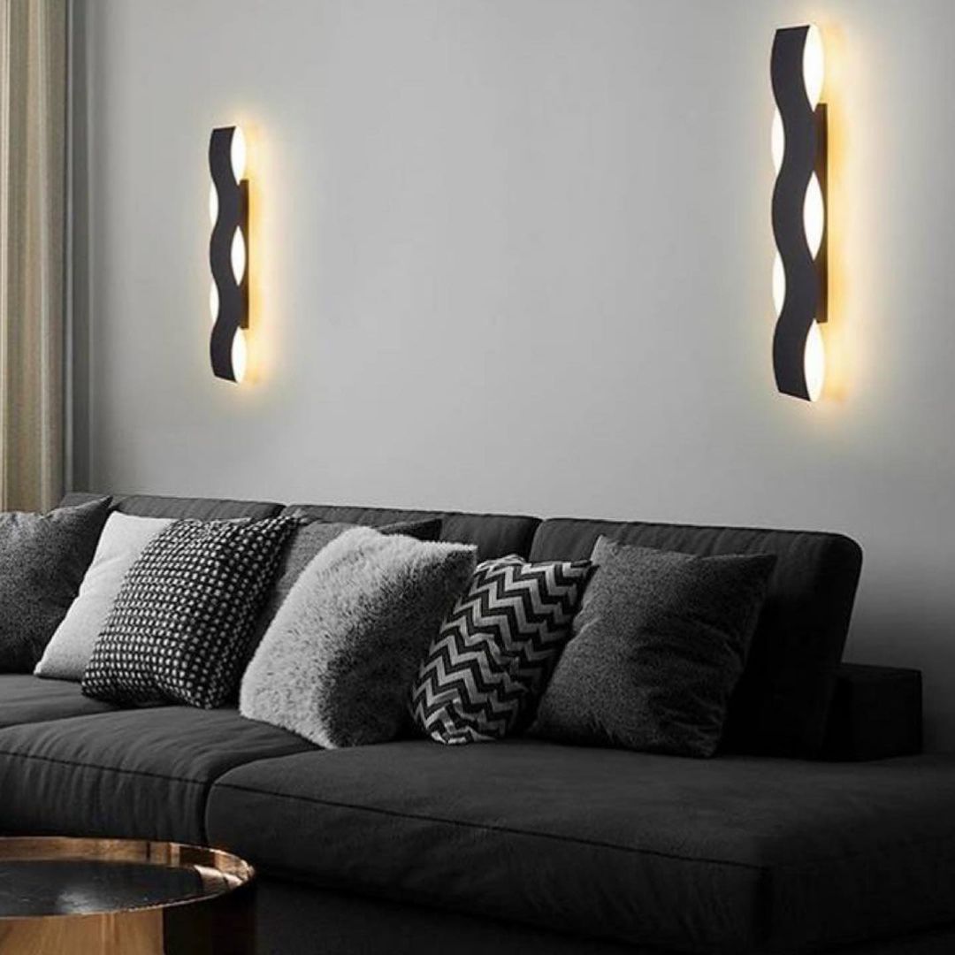 Modern Wall Light with Wave Design